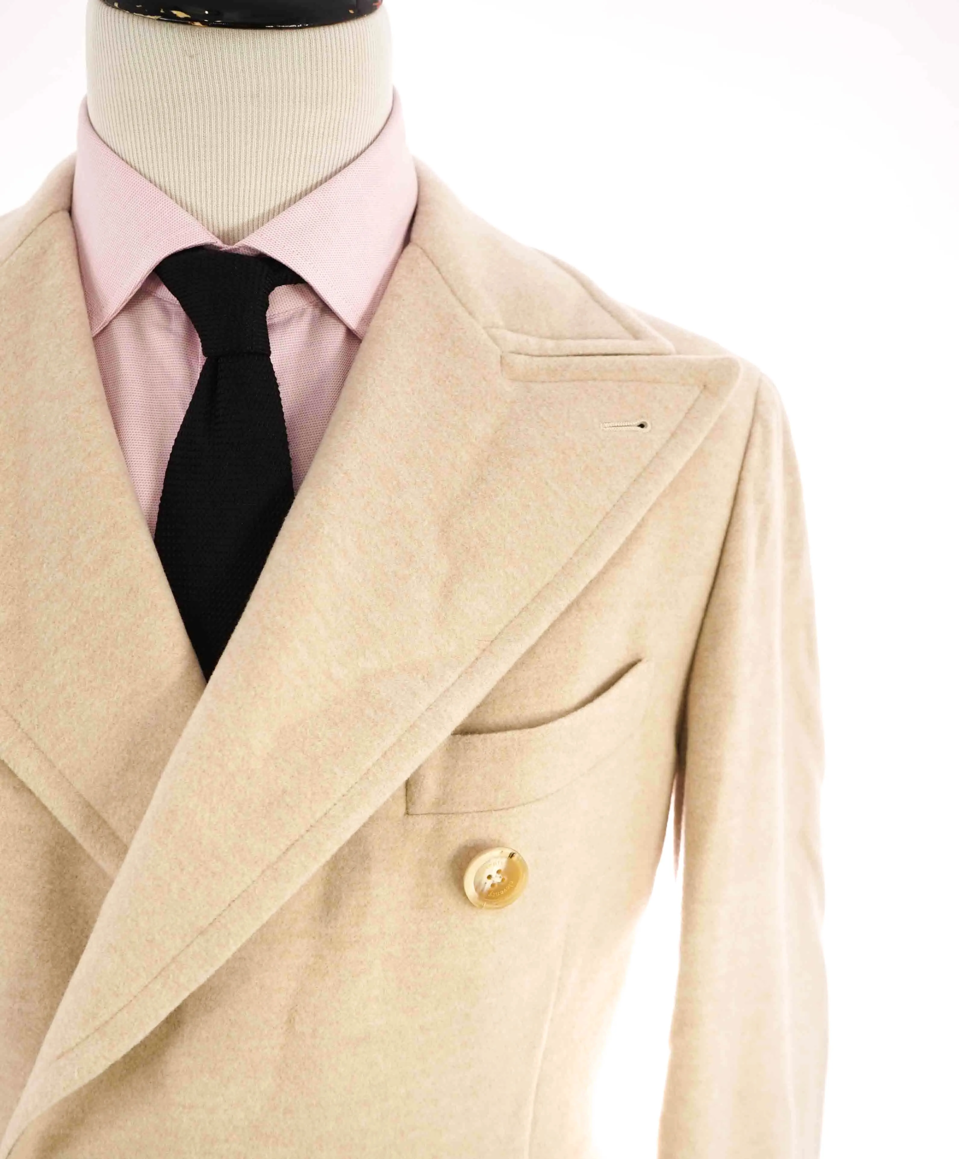 $2,595 ELEVENTY - *ERMENEGILDO ZEGNA* DB WIDE Peak Lapel Coat - 40 US