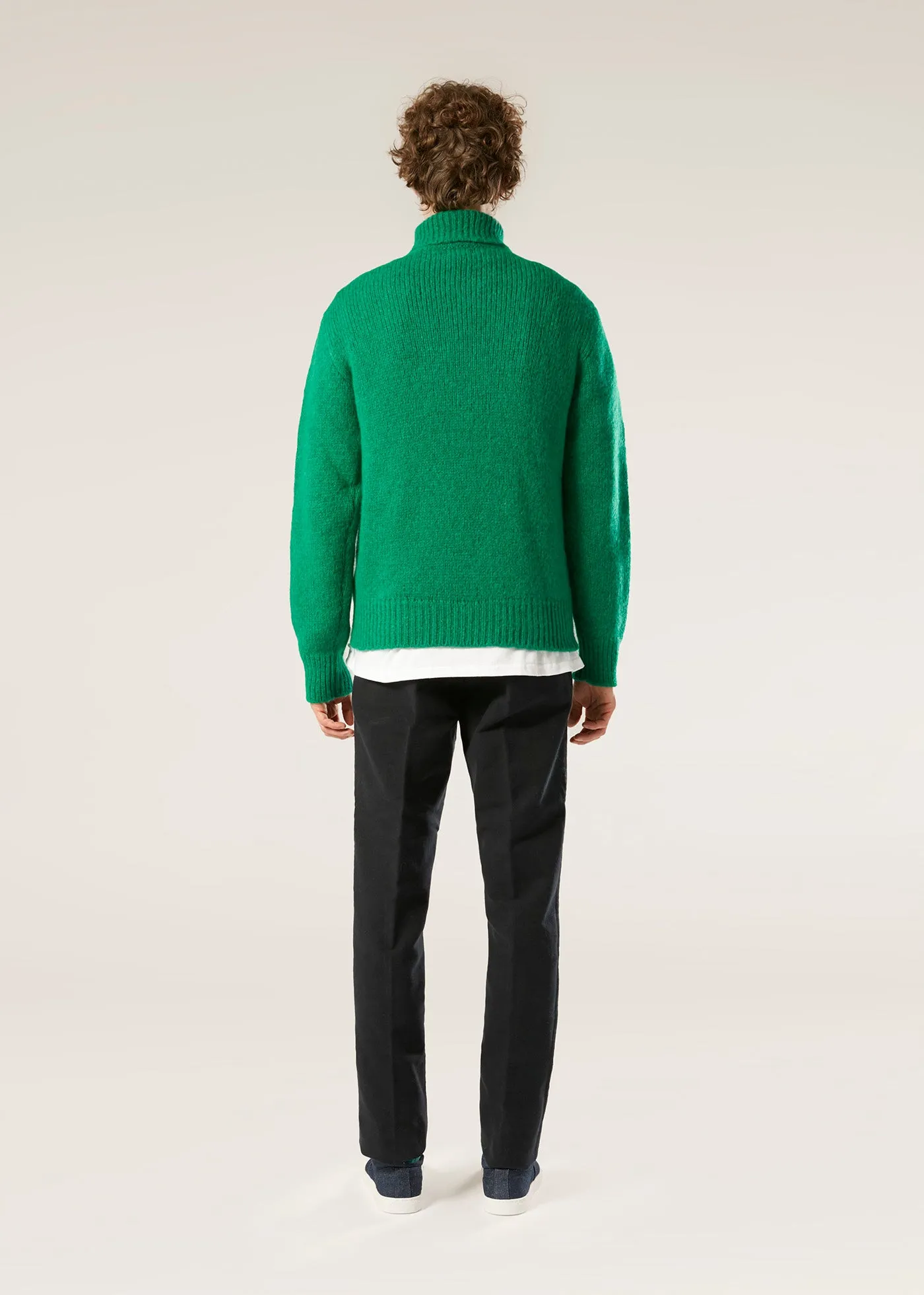 AAMINTORE GREEN WOOL TURTLENECK