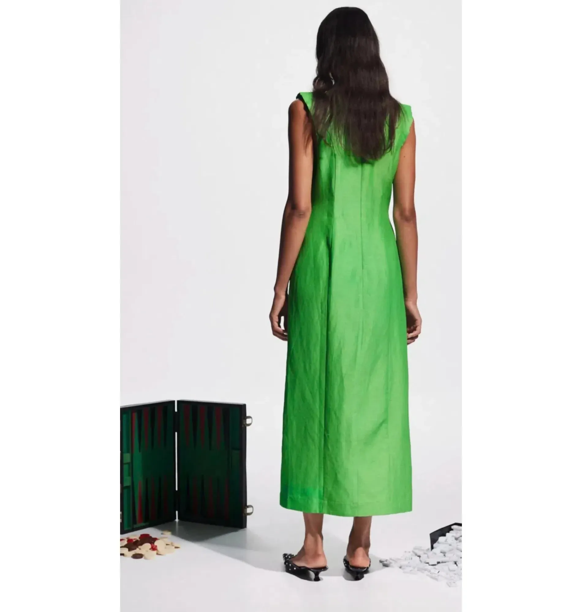 Alemais Dazzle Midi Dress Green