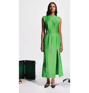 Alemais Dazzle Midi Dress Green