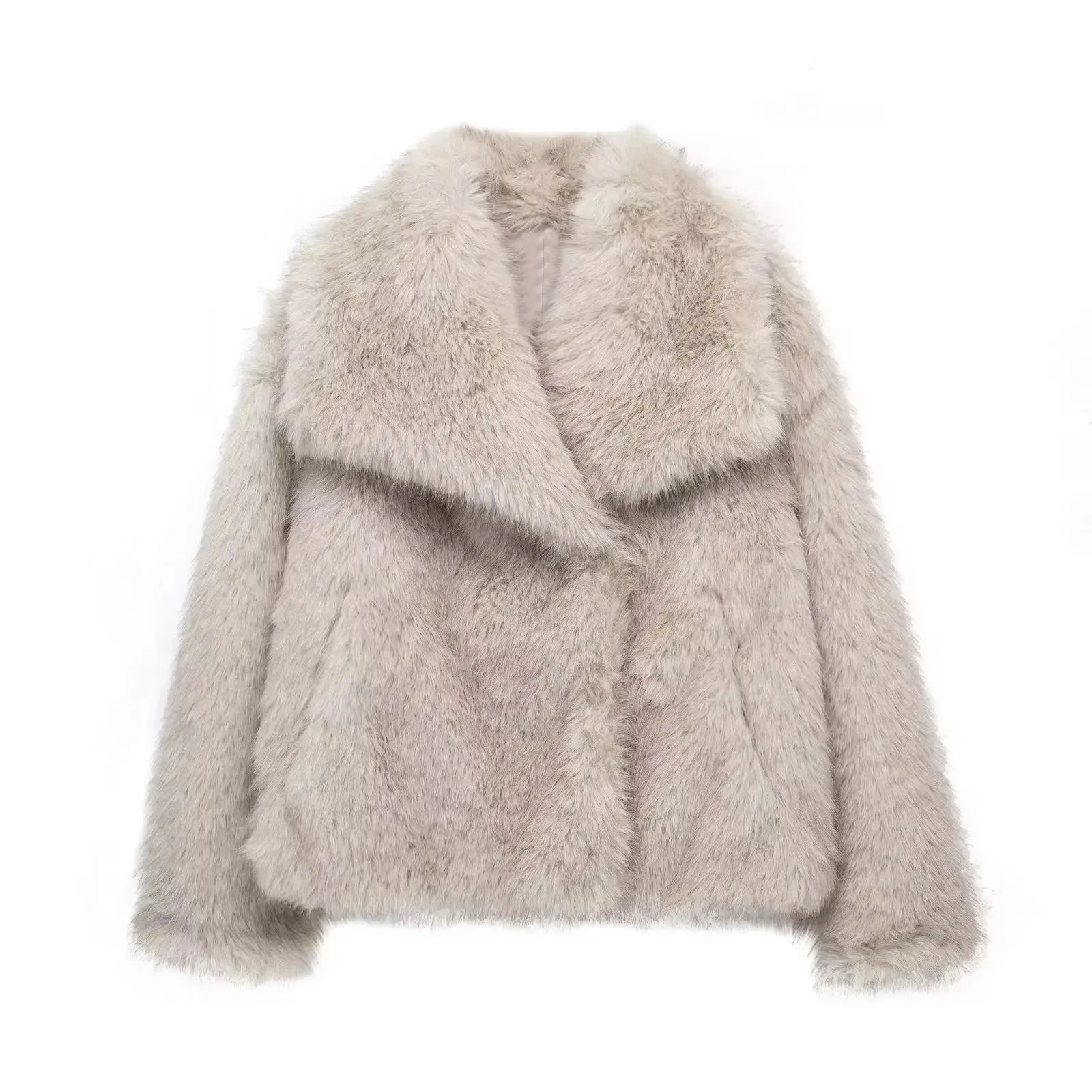 Angela Chic Cropped Faux Fur Jacket Coat Autumn coat fur jacket