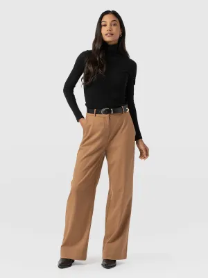 Argent Wide Leg Pant - Camel