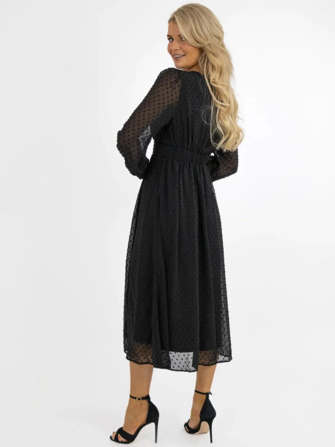 AUDREY MIDI DRESS (BLACK)