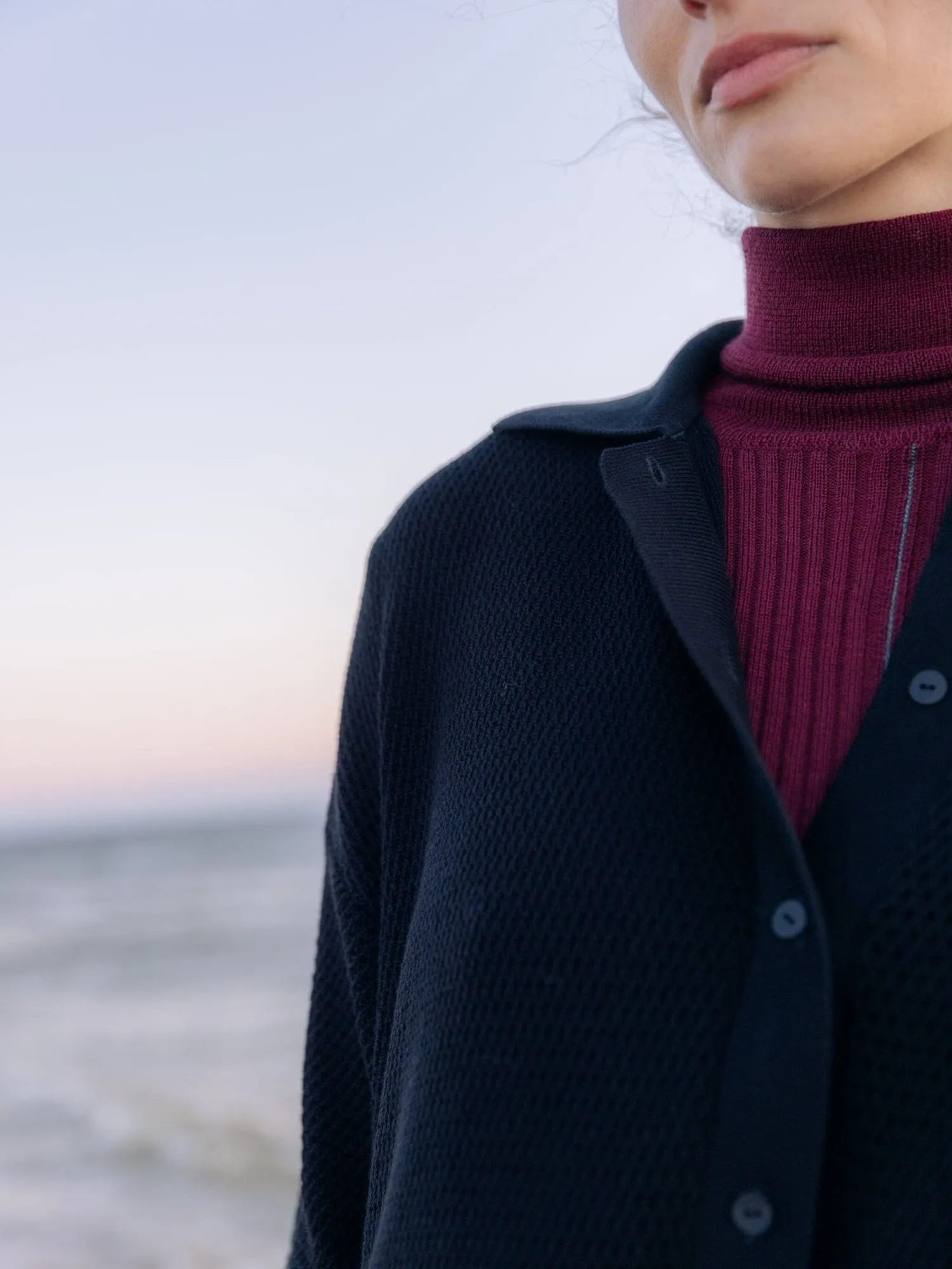 Austė: Hellebore Merino Wool Turtleneck