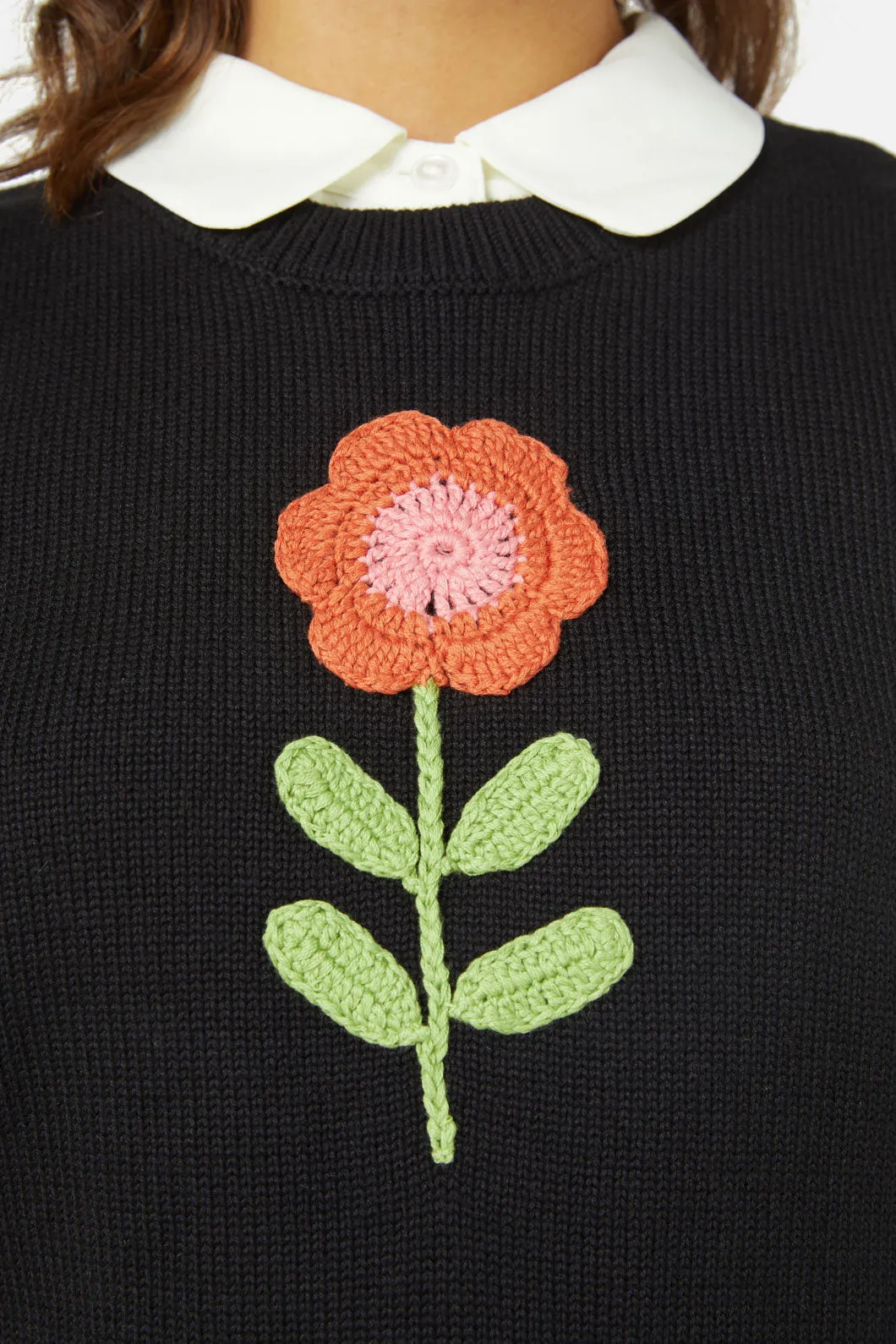 Belle Embroidered Knit Vest