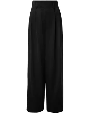 Black Florina Techno Wool Gabardine Pant