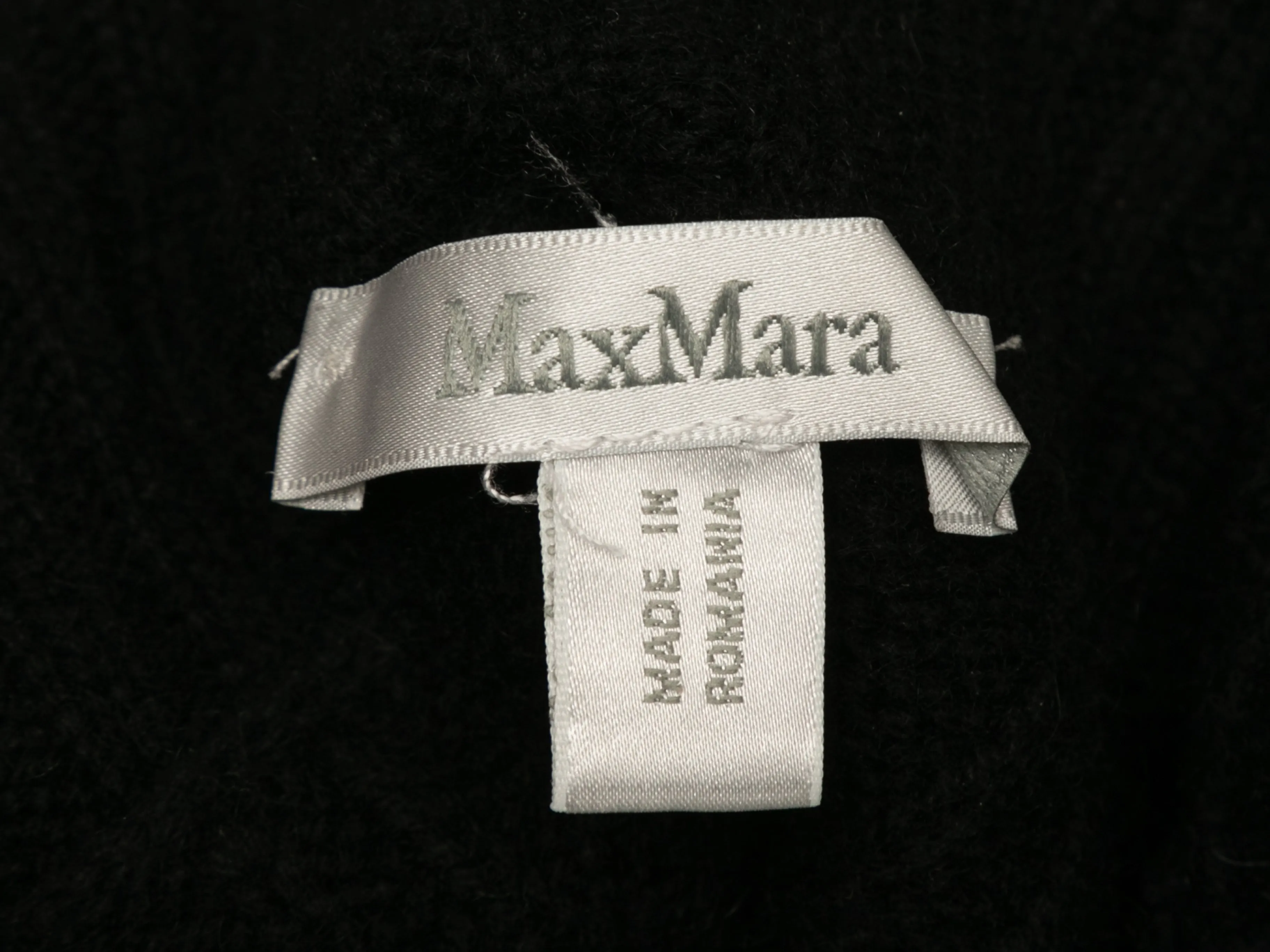 Black Max Mara Wool & Cashmere Turtleneck Sweater Size US L