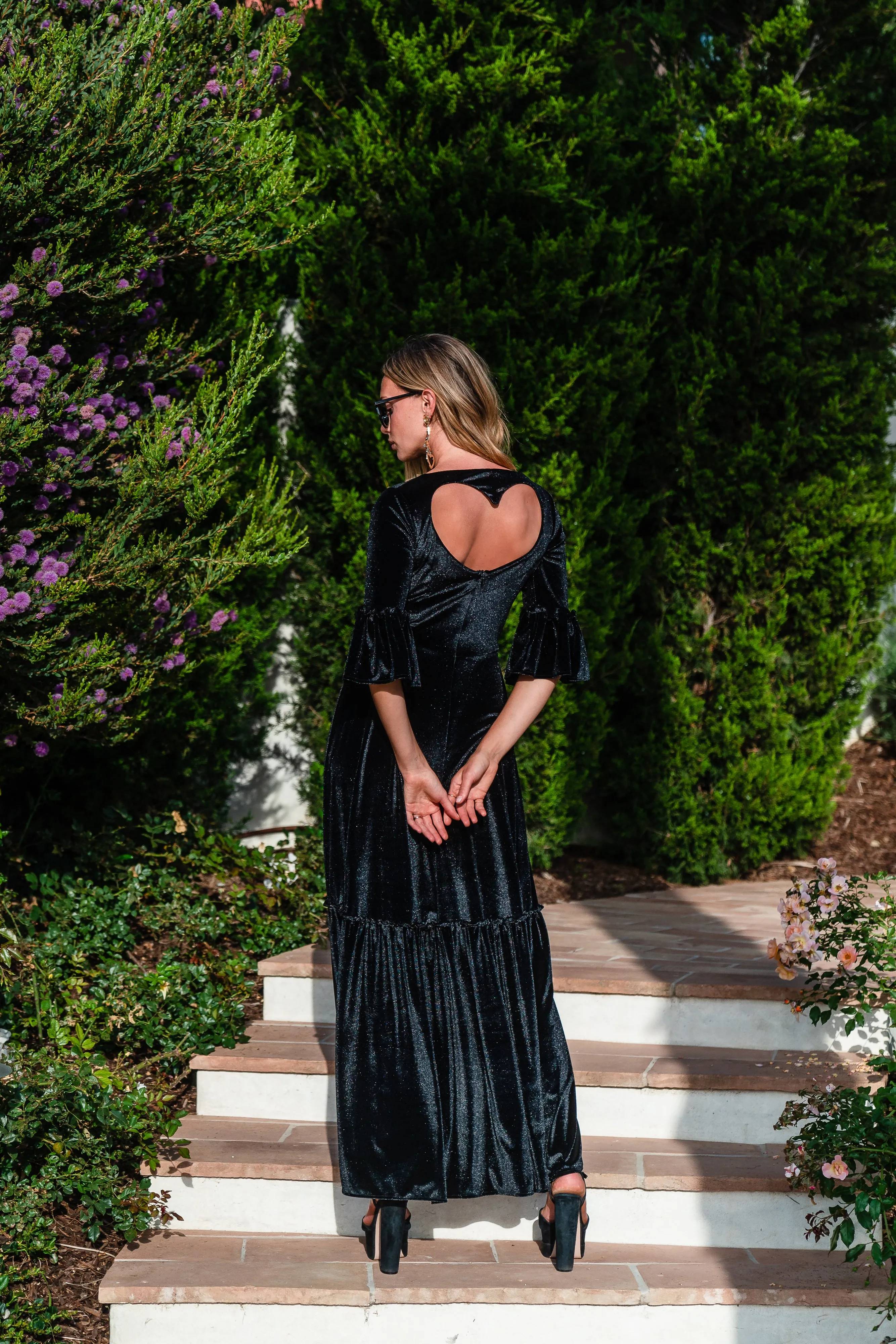 Black Velvet Sweetheart Dress