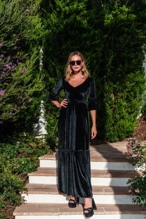 Black Velvet Sweetheart Dress