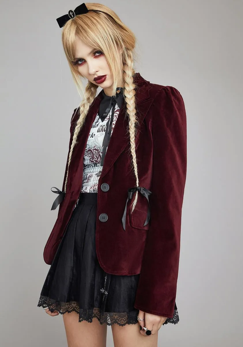 Bloodlust Velvet Blazer