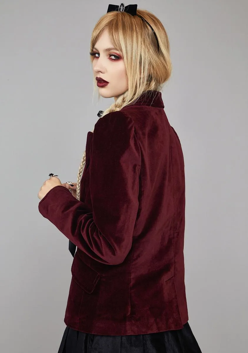 Bloodlust Velvet Blazer