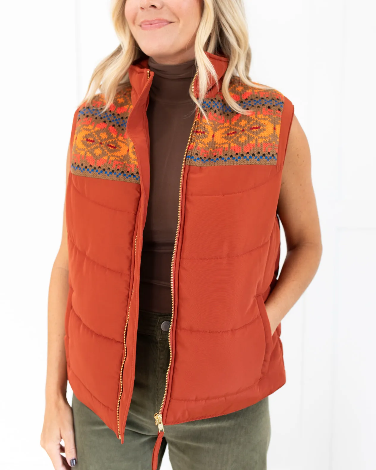 Brady Vest in Burnished Copper by HUNTER BELL