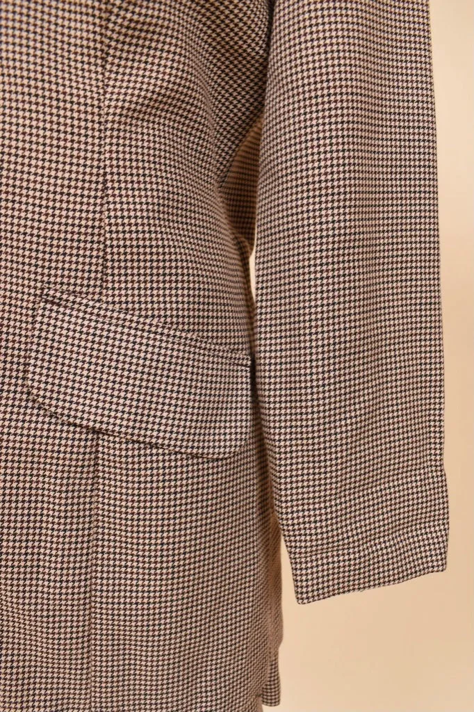 Brown Houndstooth Set with Velvet Trim By Moda Int'l, M