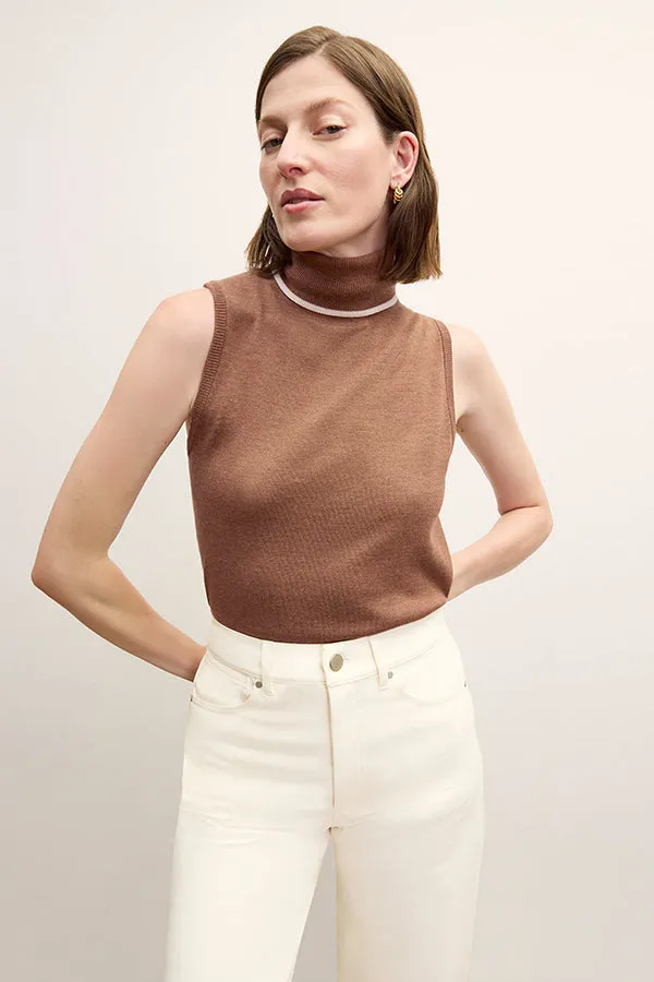 Bryce Turtleneck - Merino :: Camel/Ivory