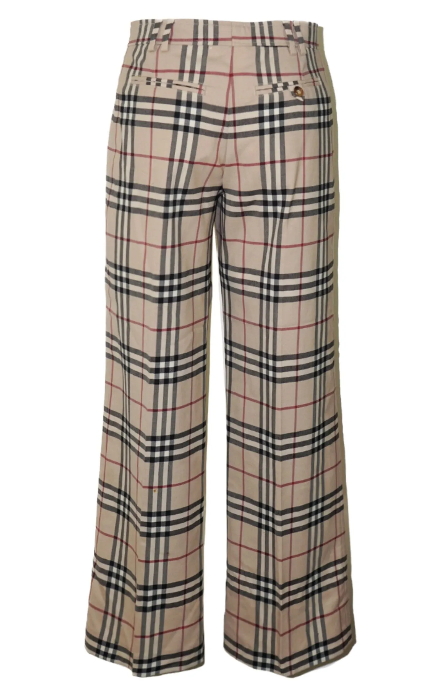 BURBERRY London Tartan Plaid Wide Leg Pants