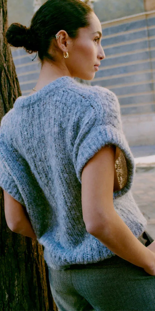 B.Young Knitted Pullover Vest