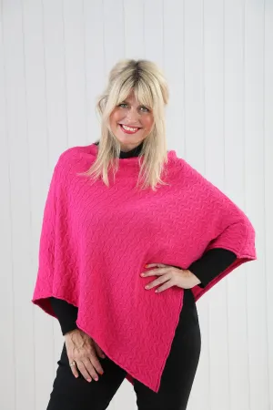 Cable Knit Poncho