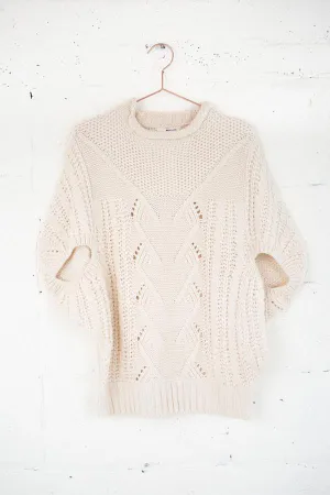 Cable Stitch Poncho Sweater