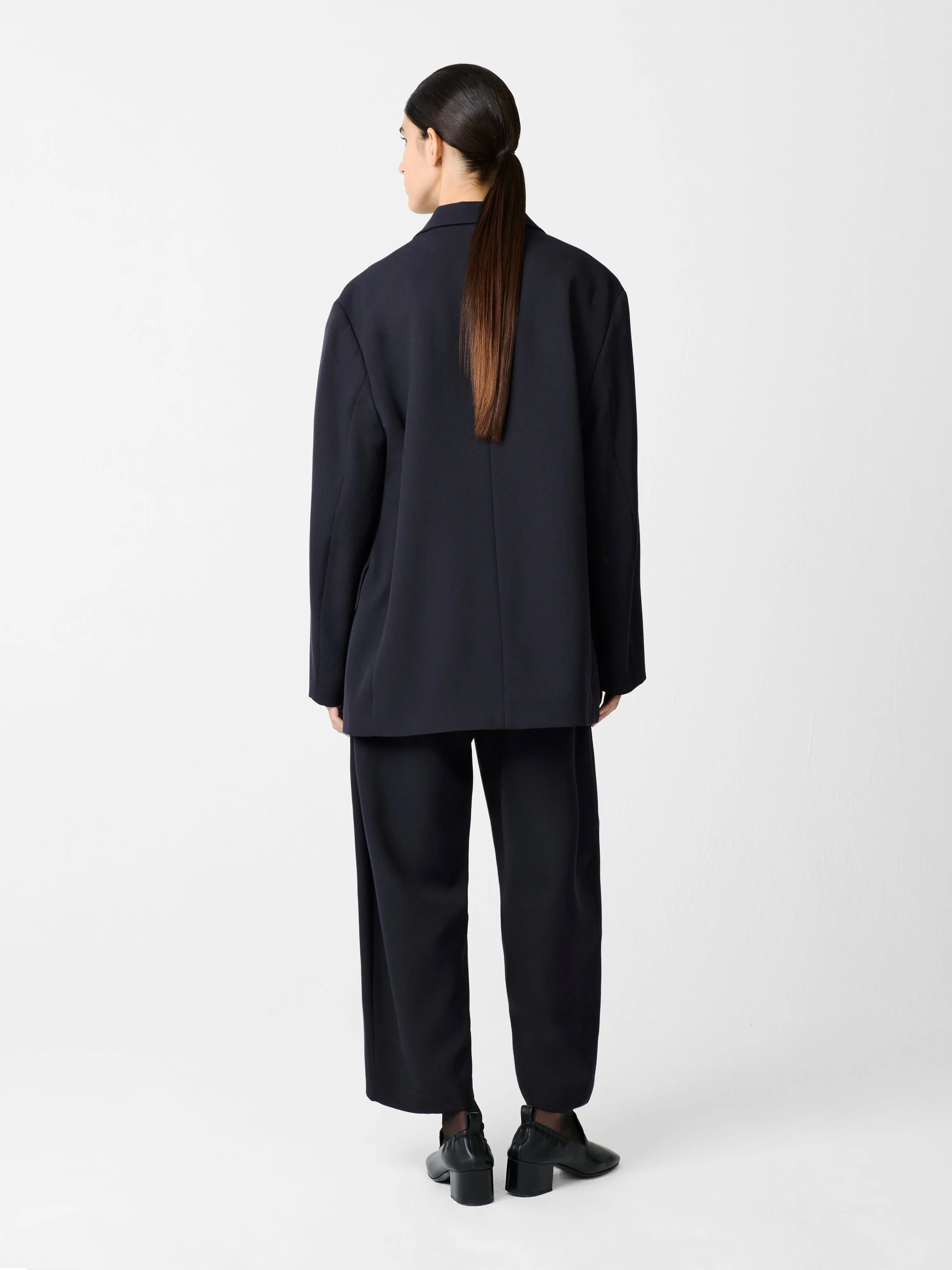 Chalco Wool Pant in Darkest Navy