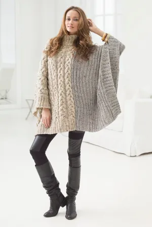 Chatsworth Cable Poncho (Knit)