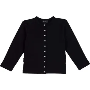 Classic Snap Cardigan - Black - FINAL SALE