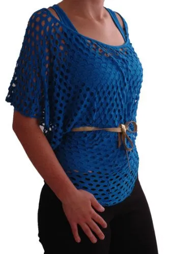 Crochet Knitted Batwing Dress