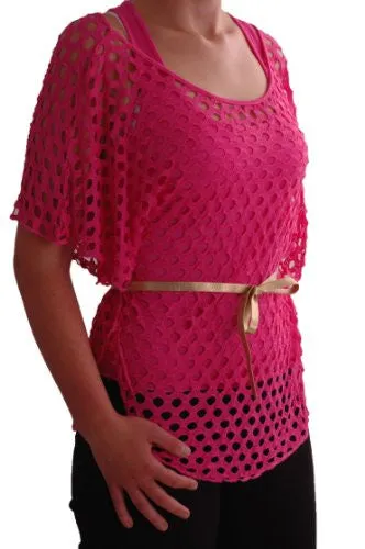 Crochet Knitted Batwing Dress