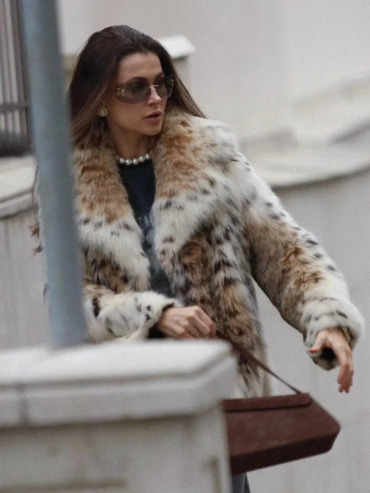 Cropped Leopard Faux Fur Jacket