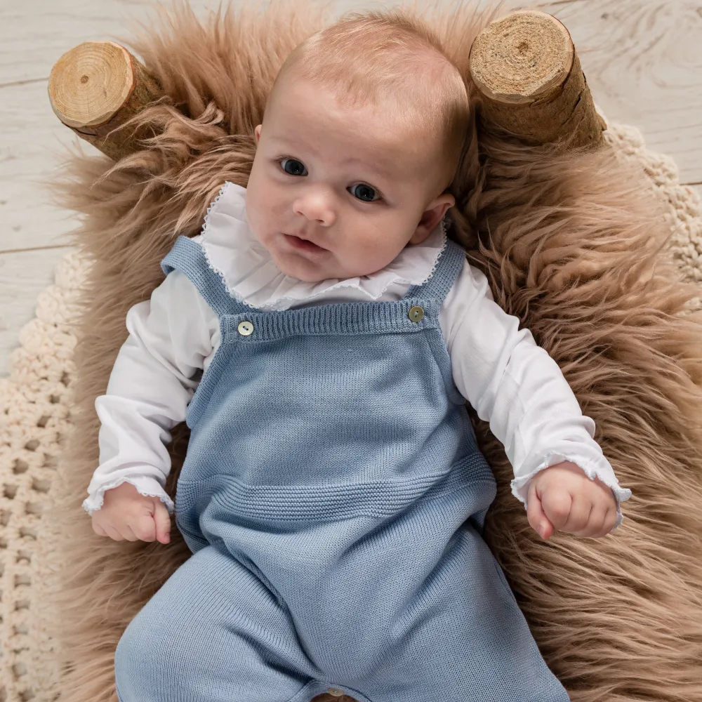 Dandelion Blue Knitted Dungarees