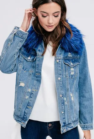 Distressed Trucker Denim Jacket