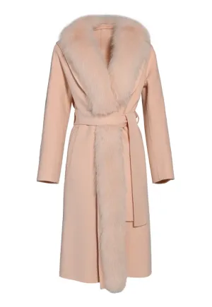 ELLIE Cashmere Fur Coat with Fox Fur