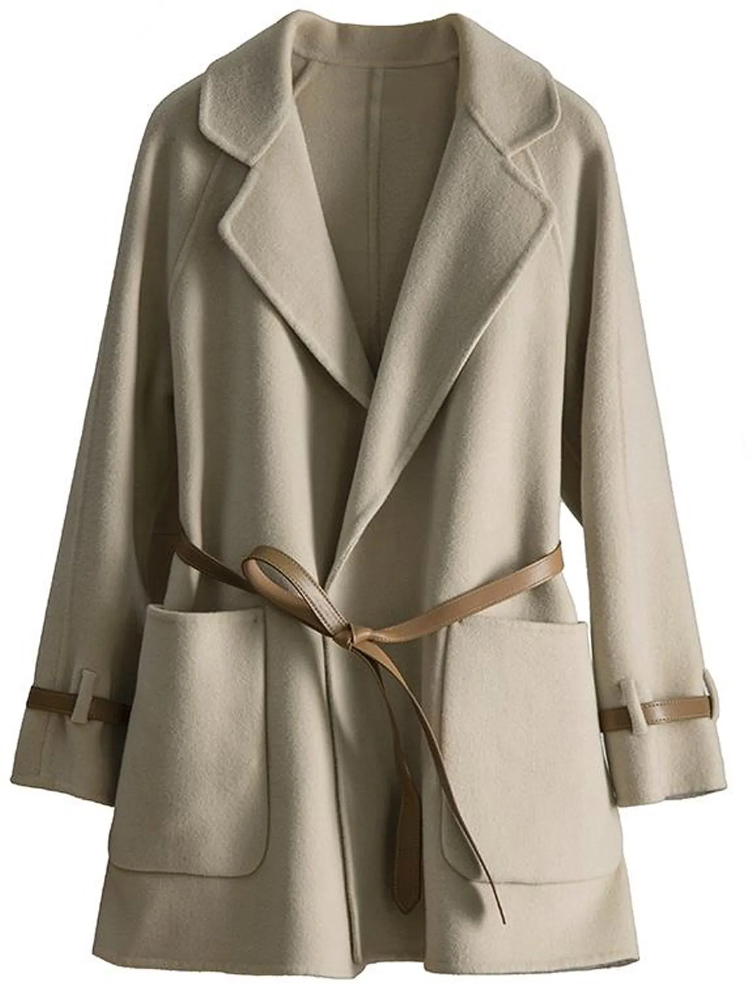 'Ethel' Belted Handmade Cashmere & Wool Coat (3 Colors)