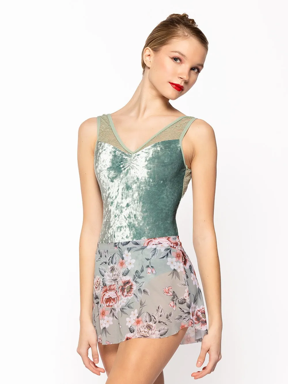 Fabiola Leotard Paradise Garden Crushed Velvet Kids RTW