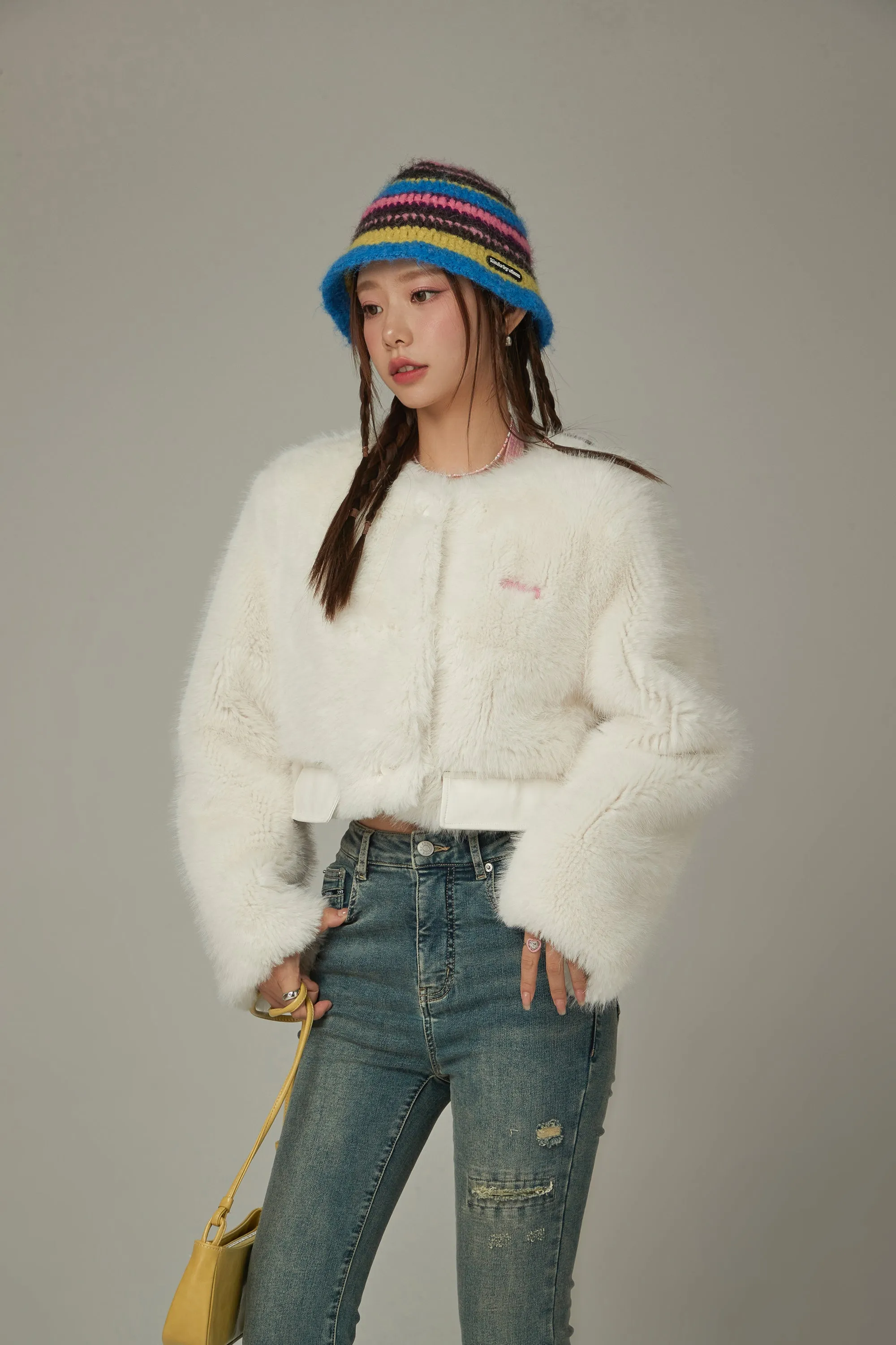 Faux Fur Crop Jacket