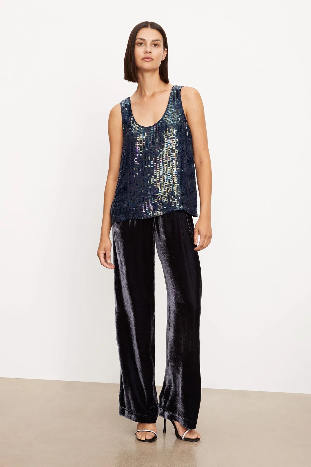 FRIDA SILK VELVET WIDE LEG PANT