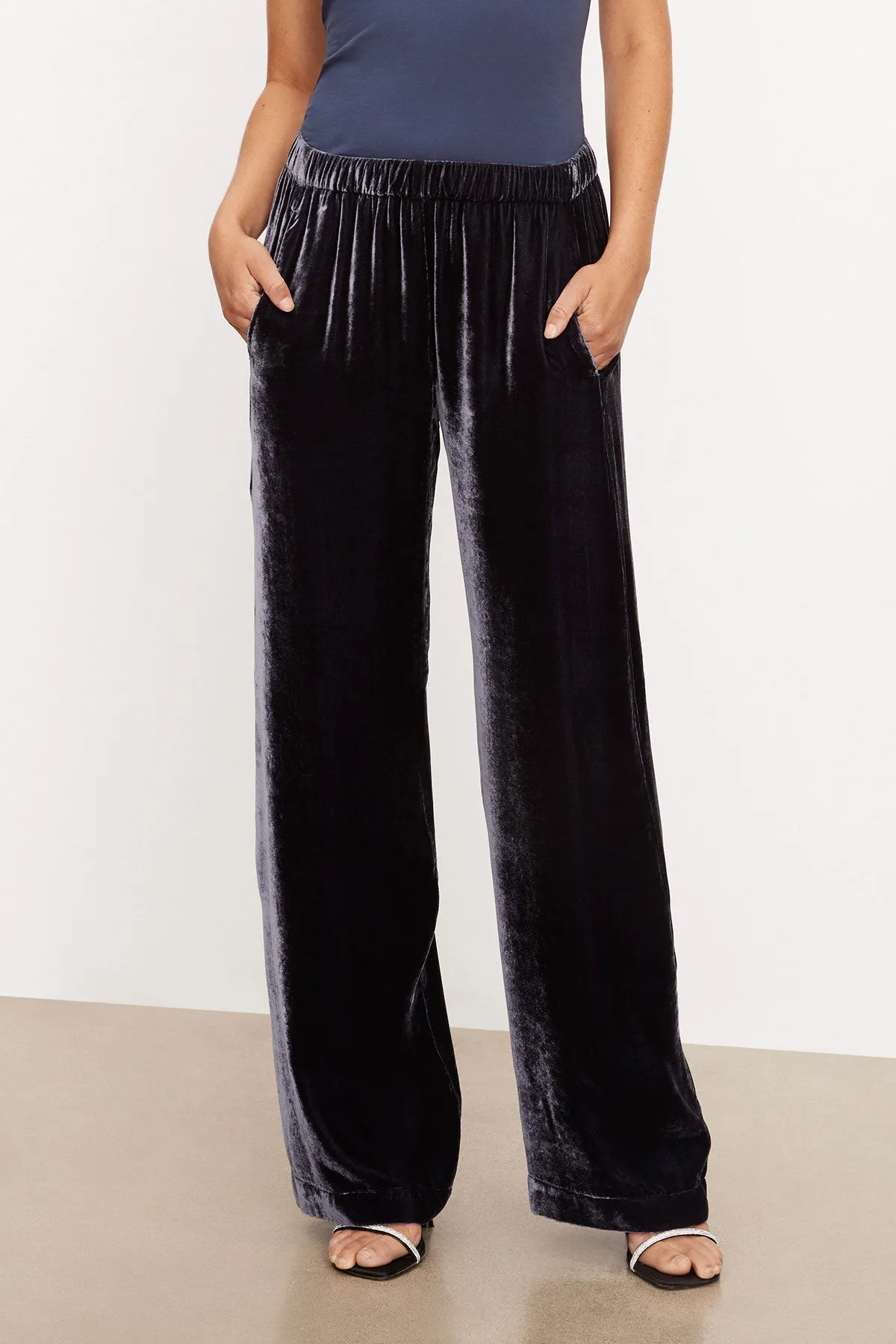 FRIDA SILK VELVET WIDE LEG PANT