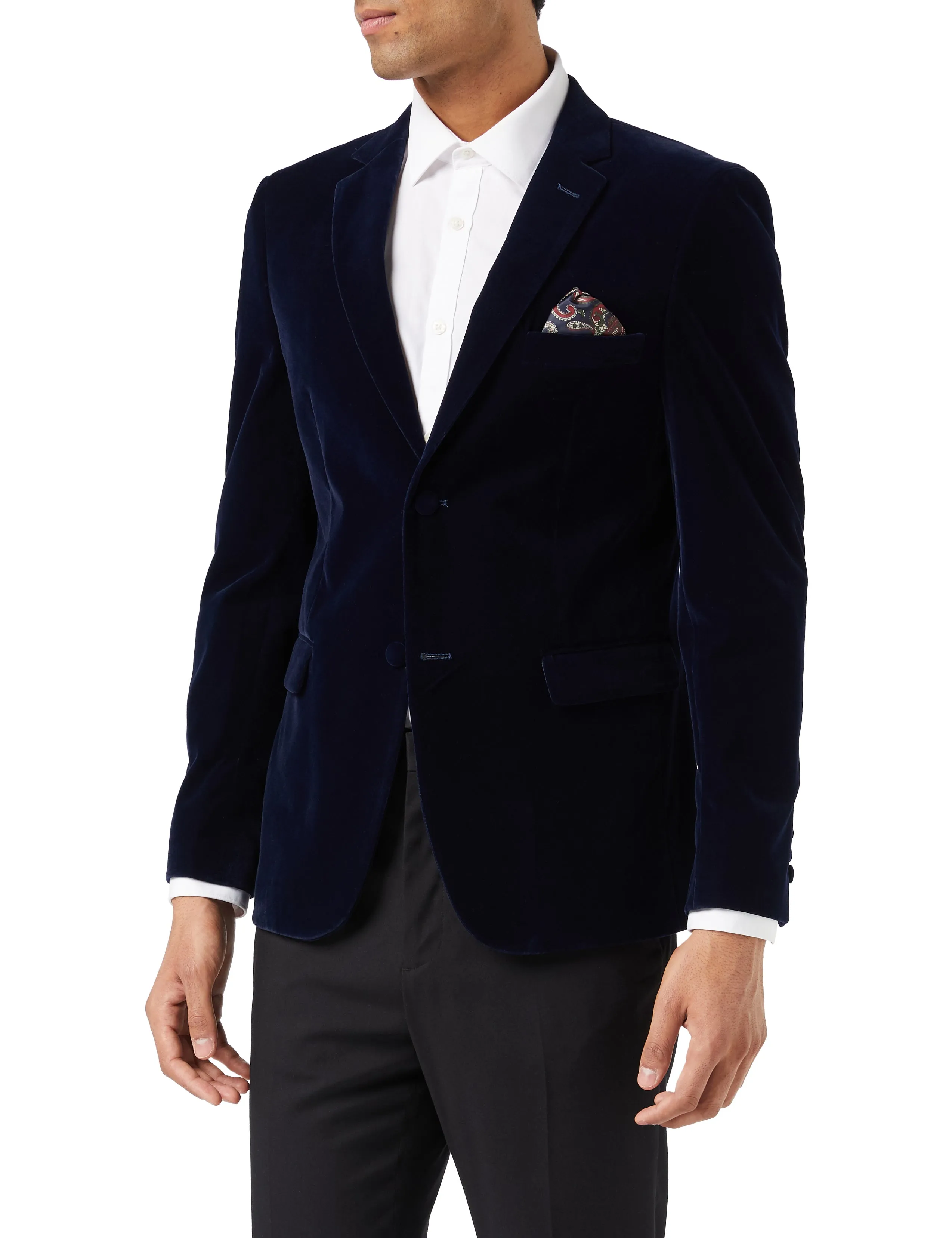 GARY- NAVY VELVET BLAZER