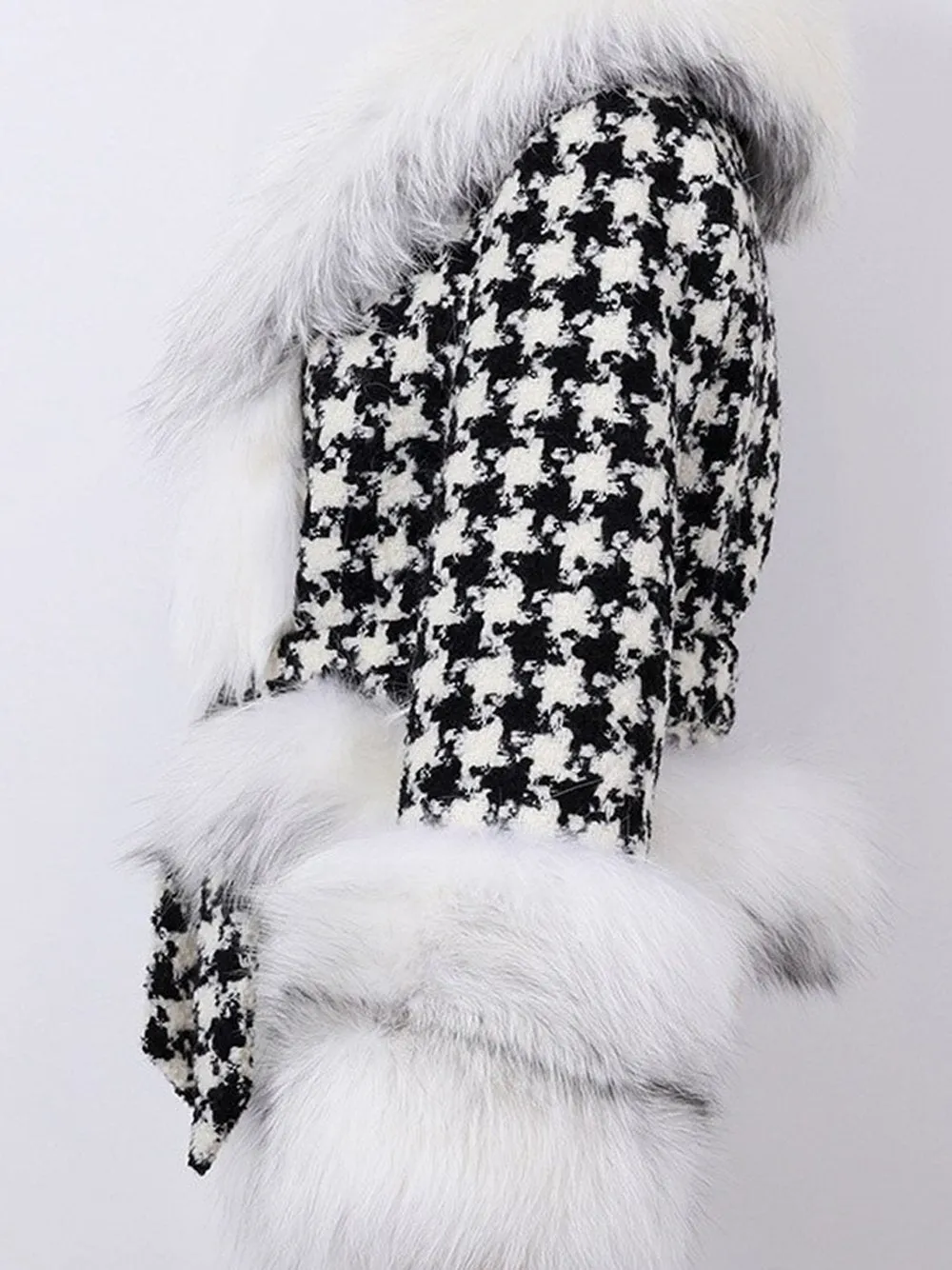 GF Faux Fur Houndstooth Jacket