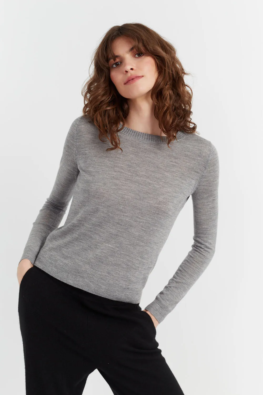 Grey Pure Merino Sweater