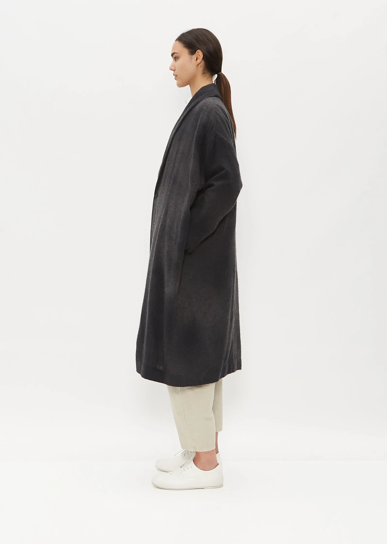 Hand Dye Cashmere Duster Coat