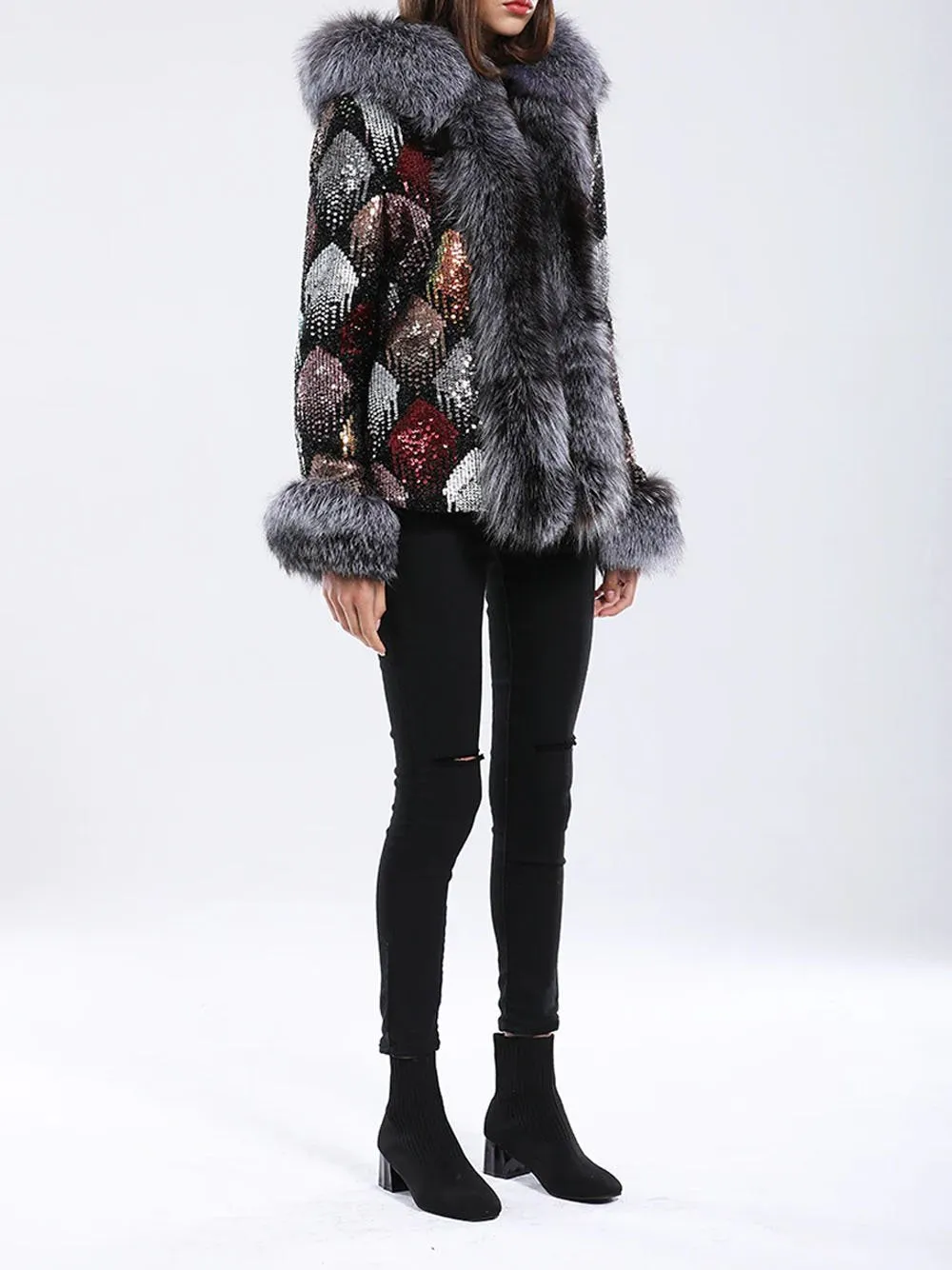 IMPERIAL Faux Fur Parka Coat