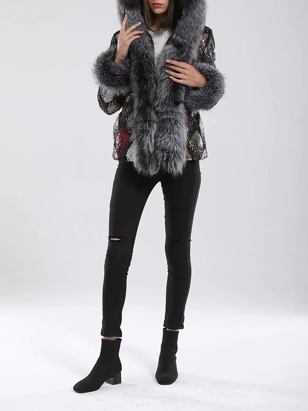 IMPERIAL Faux Fur Parka Coat