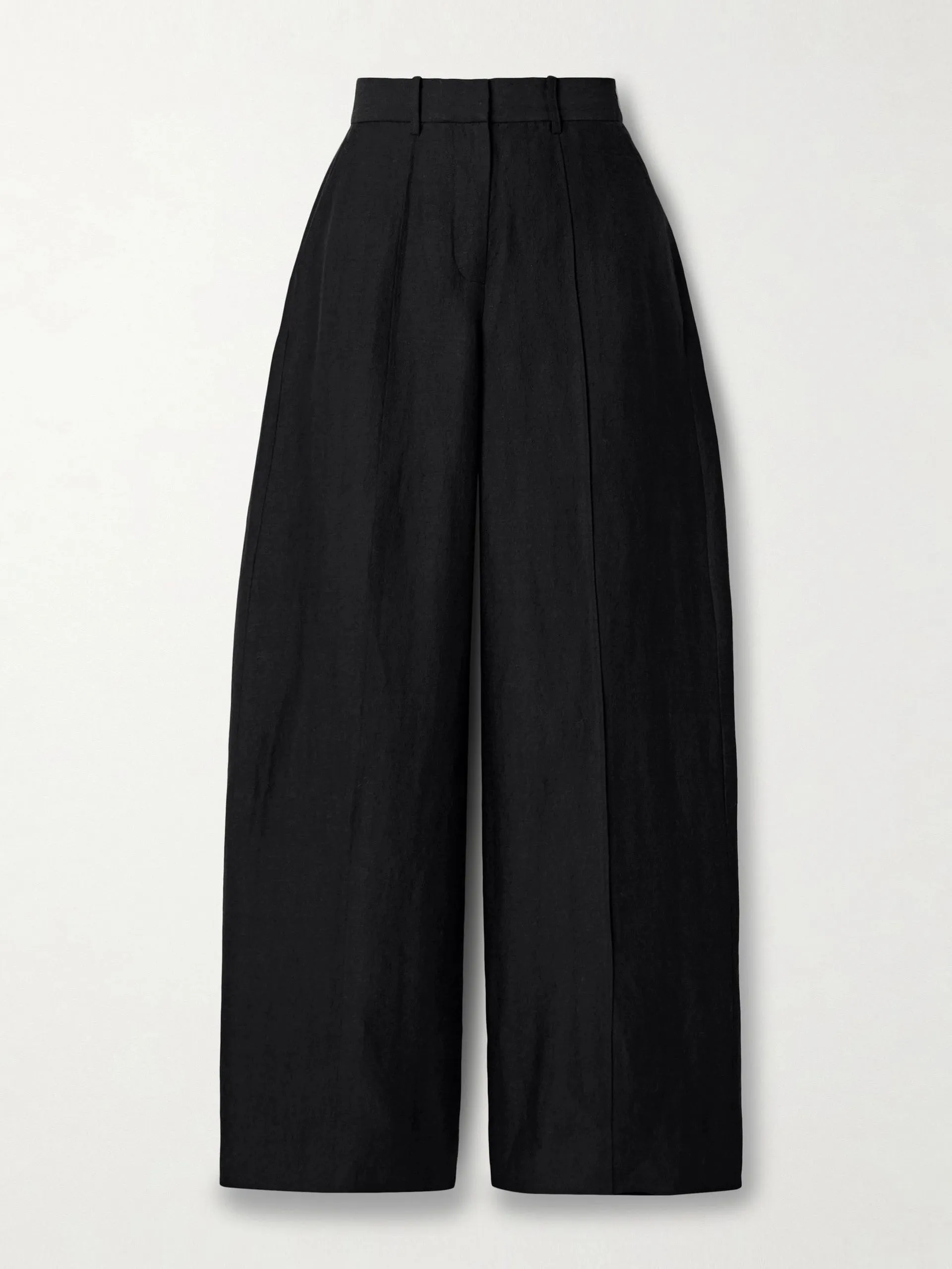 Janine textured woven wide-leg pants