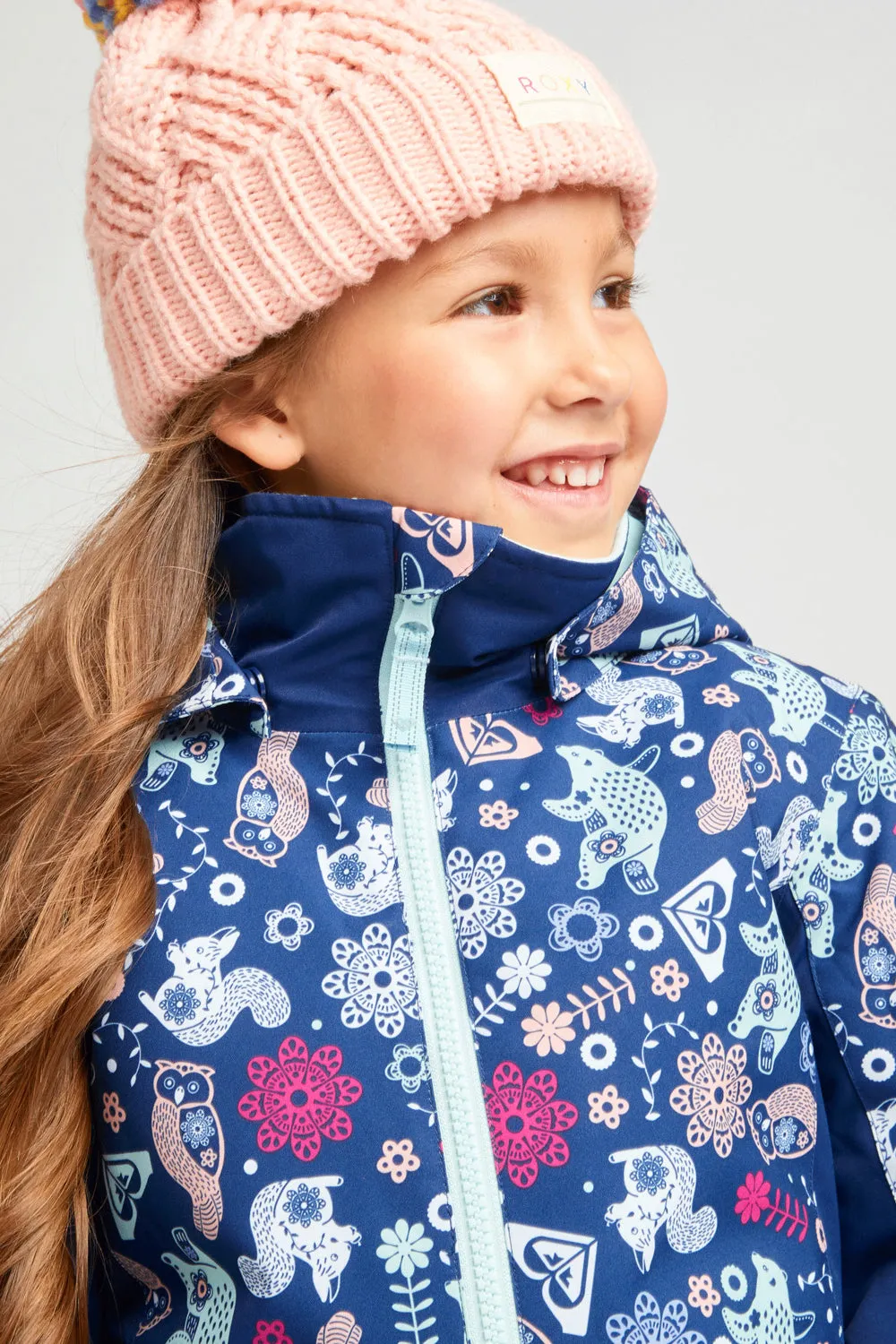 Kids Ski Jacket Roxy Snowy Tale Medieval Blue (Size 3 left)