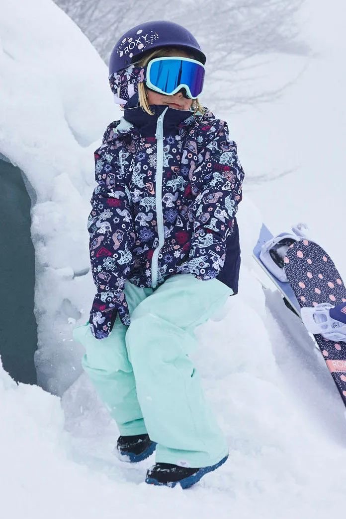 Kids Snowpants Roxy Lola Bib Fair Aqua