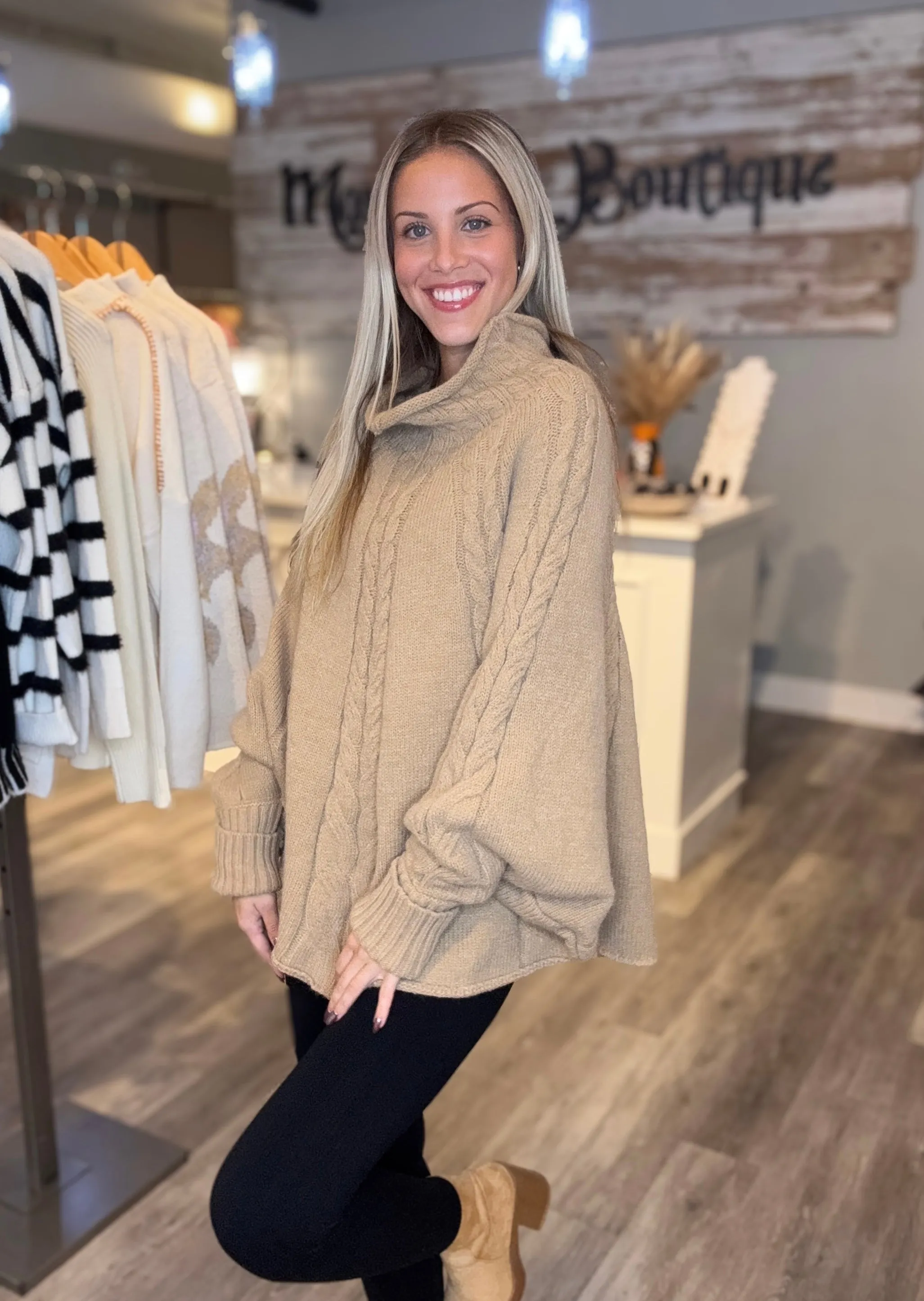 Knit Poncho Sweater