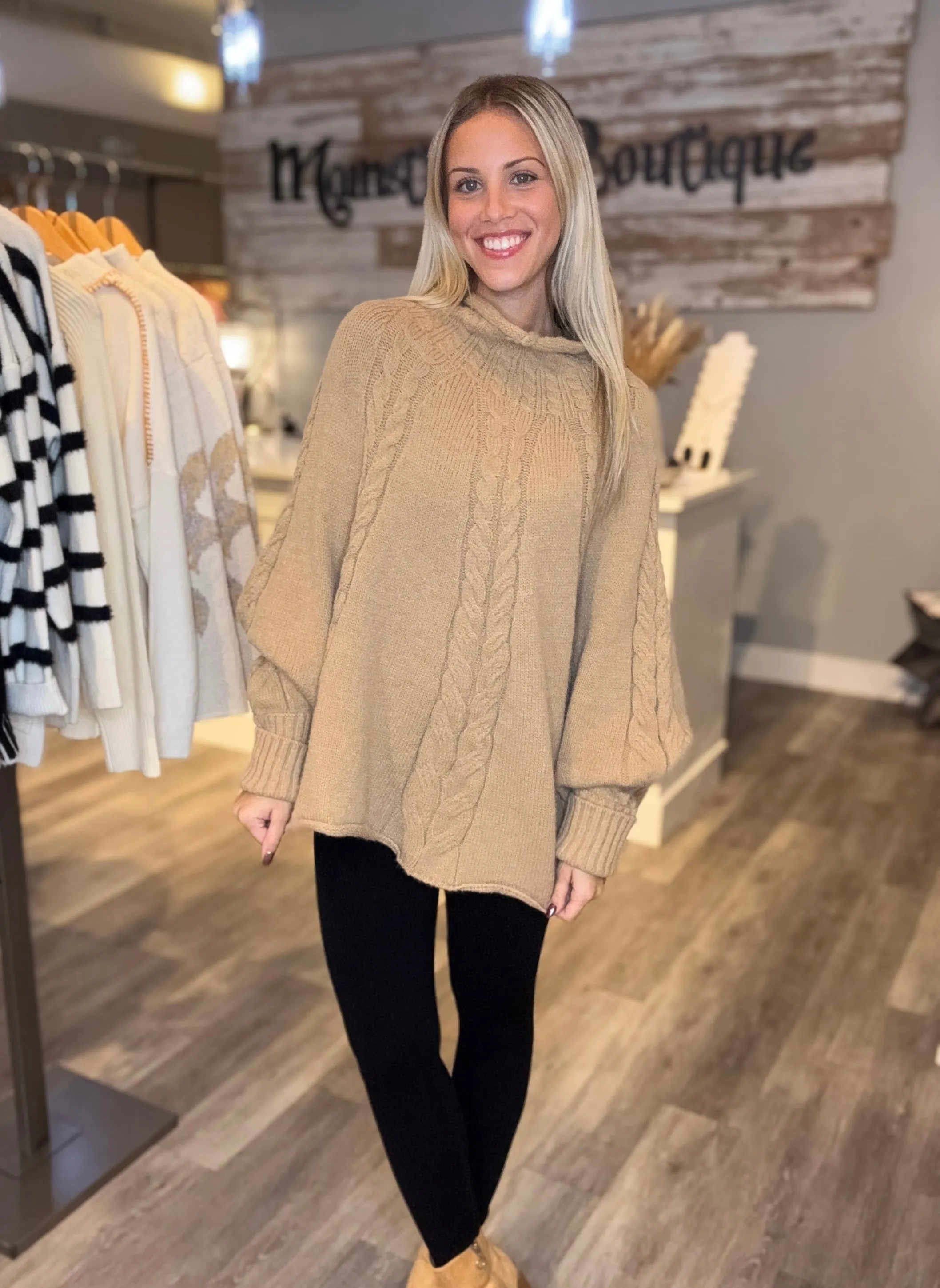 Knit Poncho Sweater