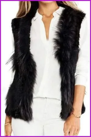 Knitted Rabbit Fur Gilet DO549