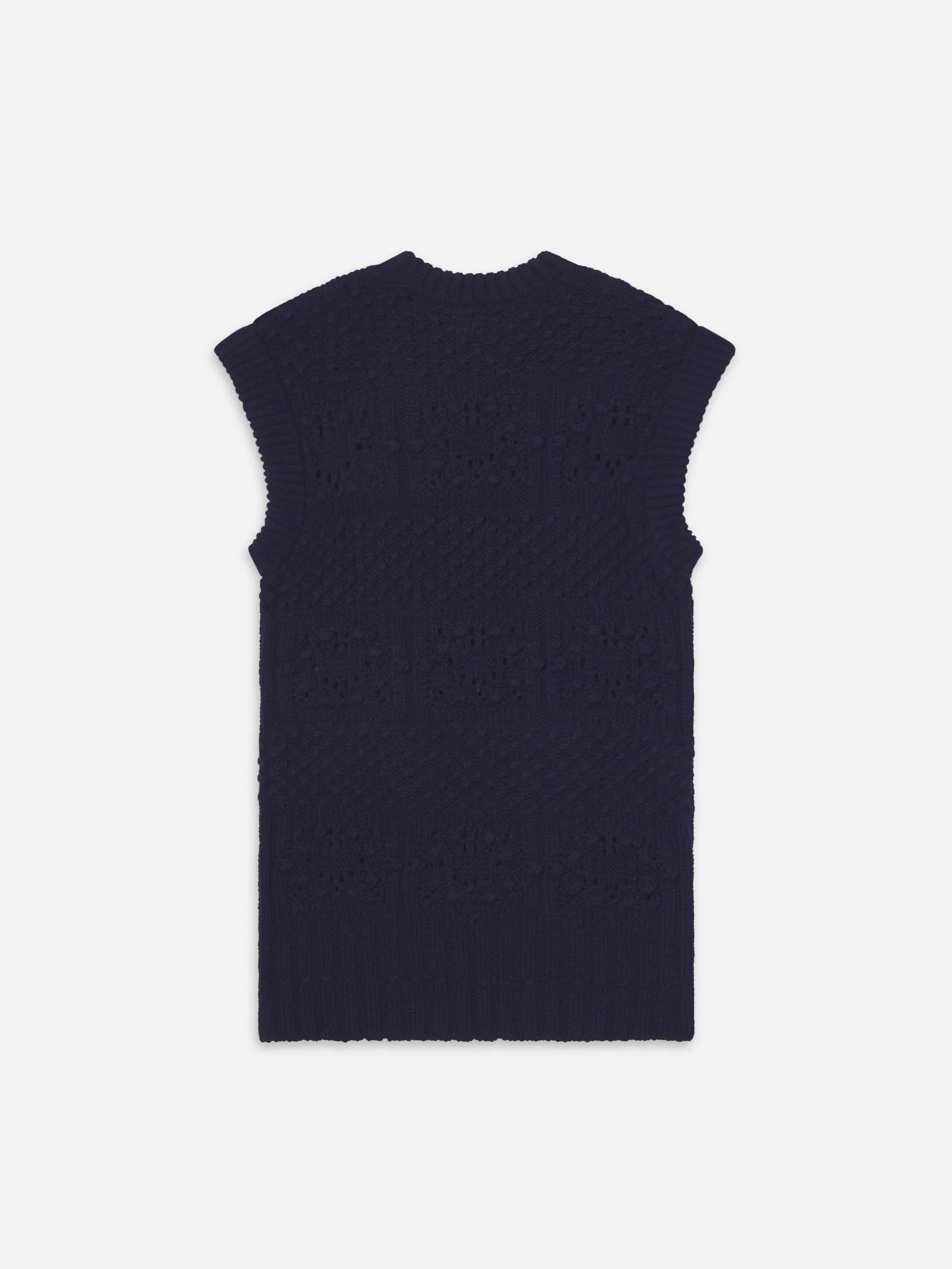 Knitted Vest Dress -- Navy