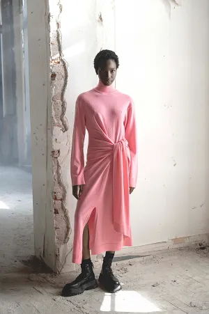 Krissy Turtleneck Dress in Pink